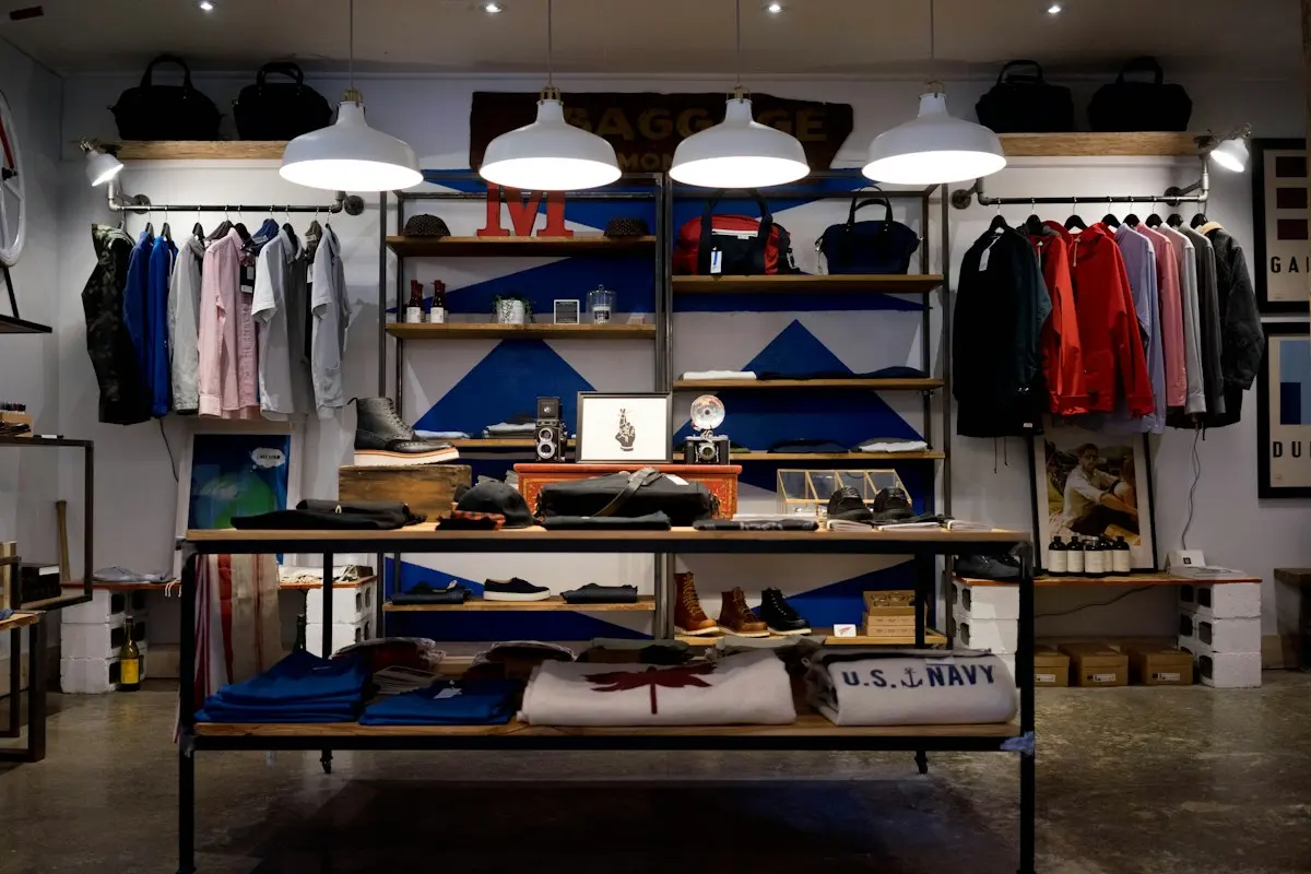 Retail clothing store interior