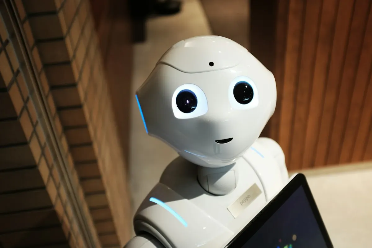 Humanoid robot representing artificial intelligence