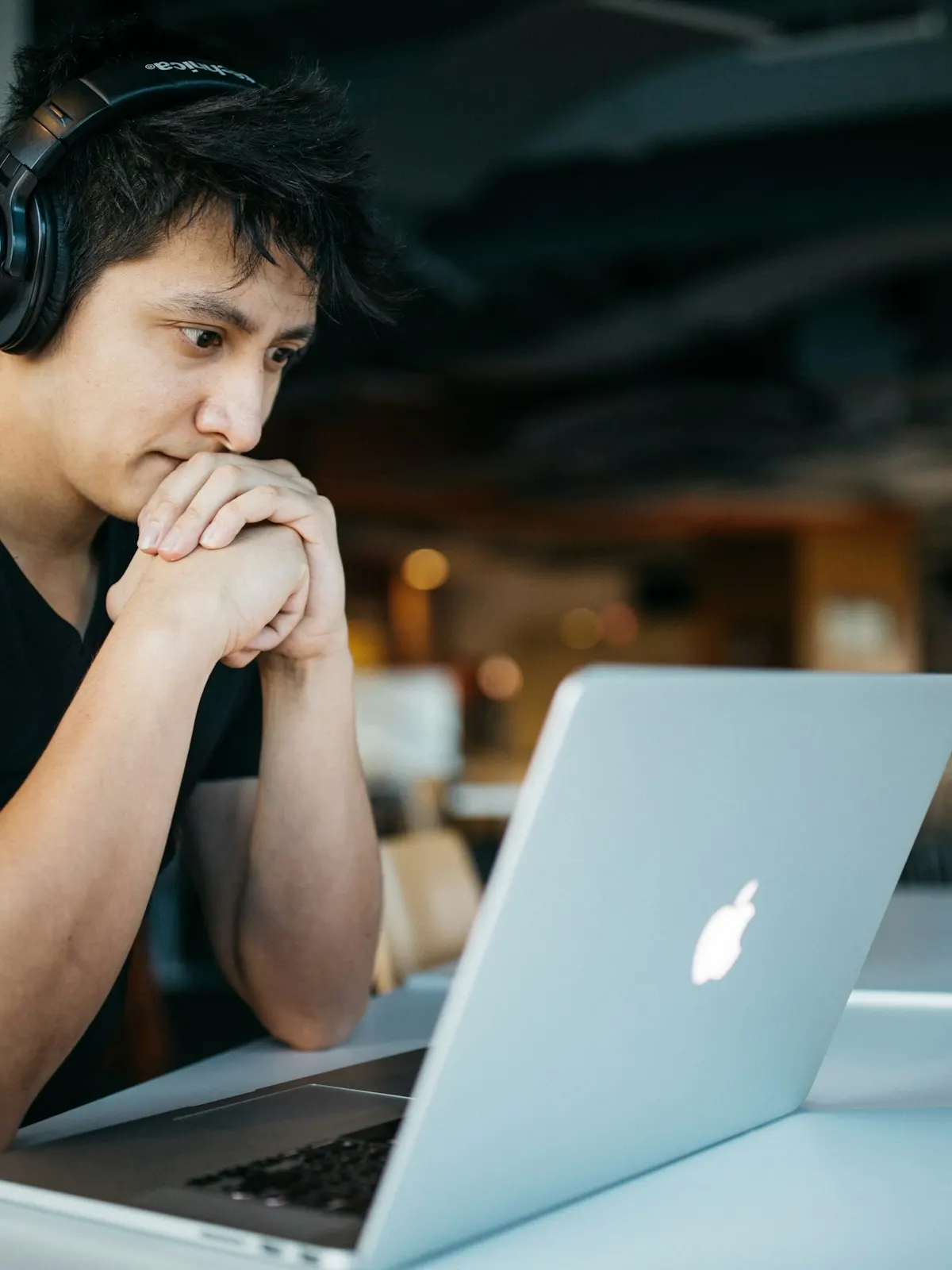Learner studying on a laptop