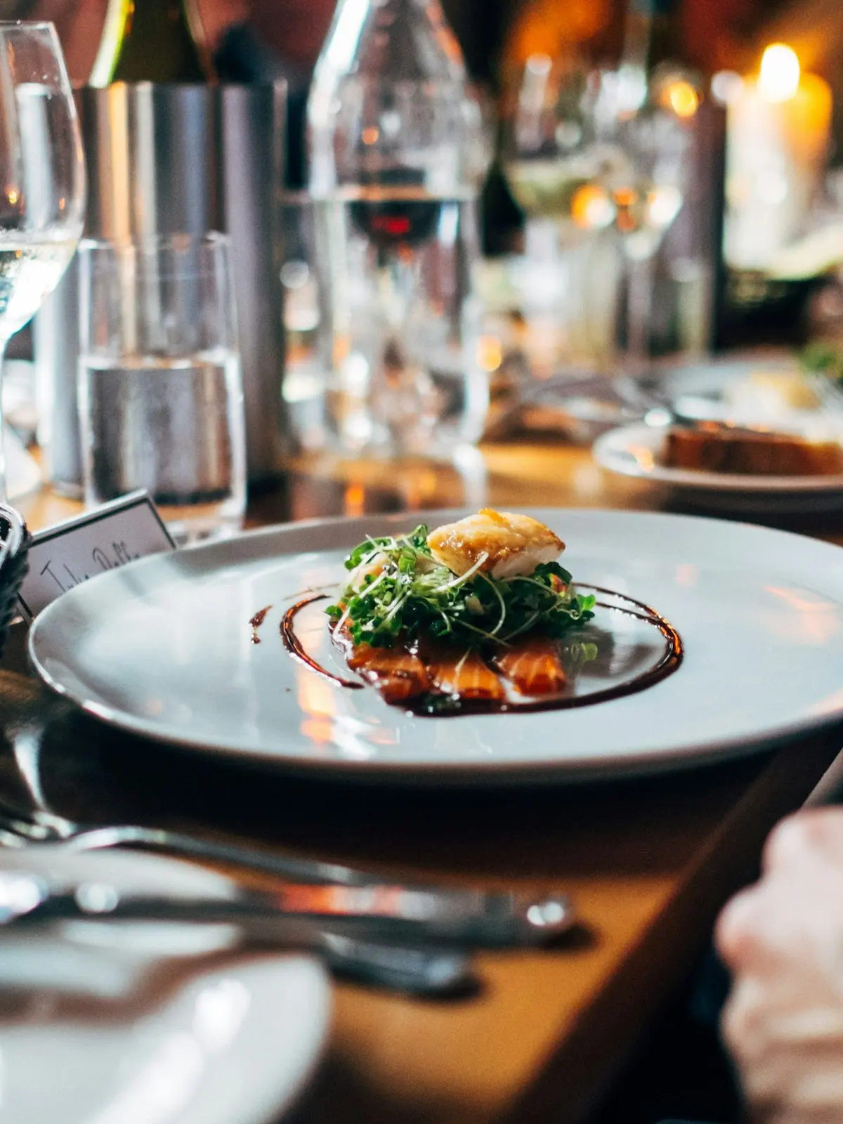 Plated restaurant dish