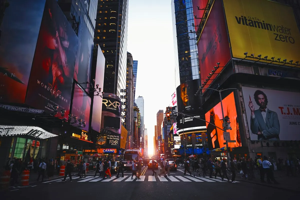Digital billboards in Times Square