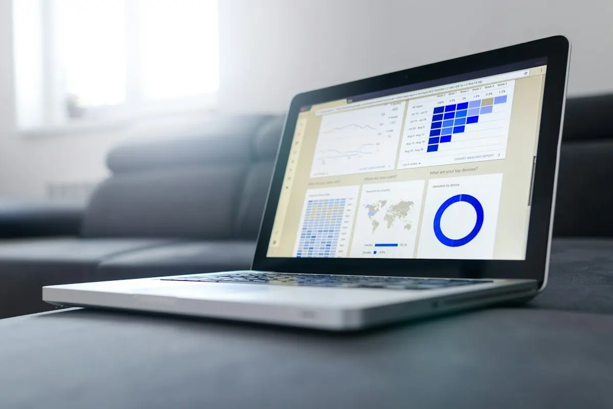 Search performance analytics on a laptop