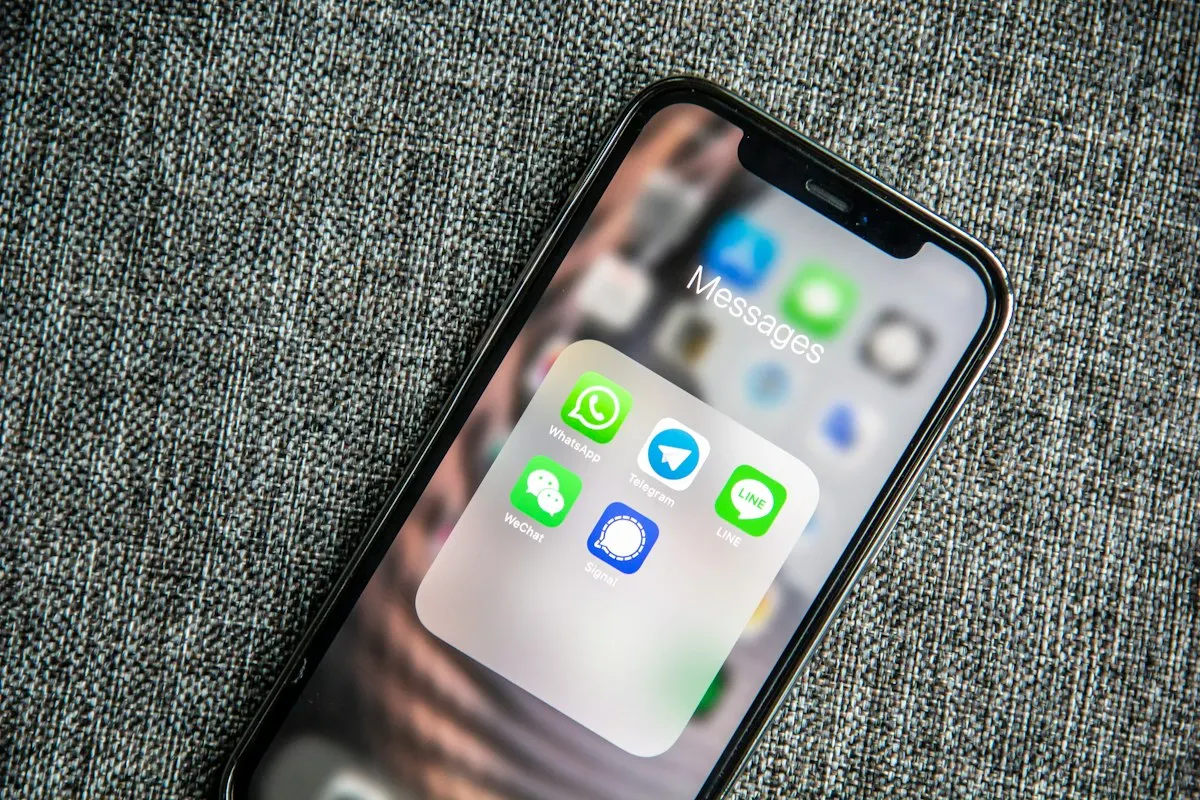 Messaging apps on a smartphone